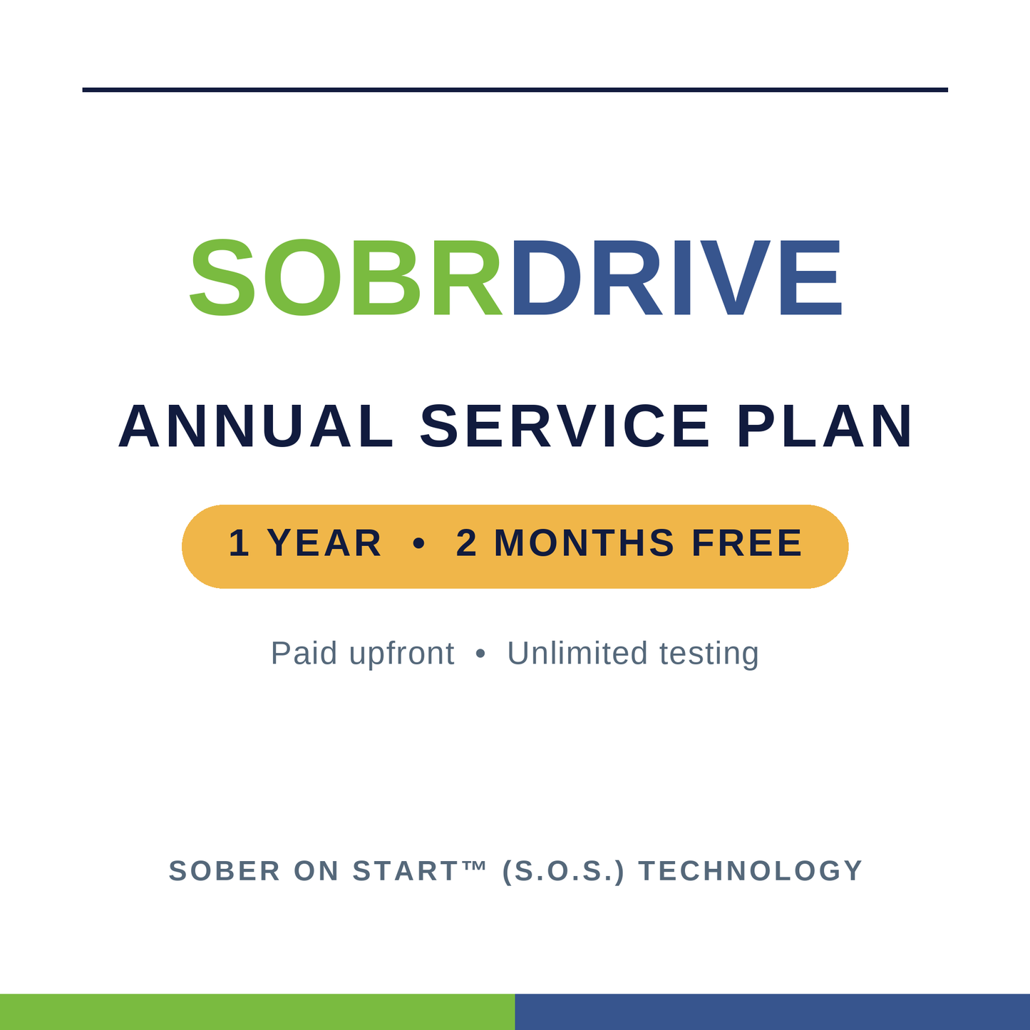 SOBRDRIVE Annual Service Plan — 1 year, 2 months free